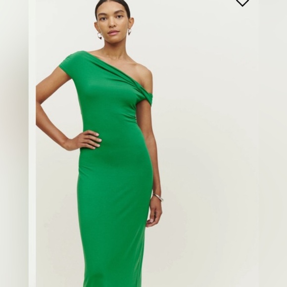 Reformation Jamen Dress Kelly Green (D9) - Picture 3 of 8